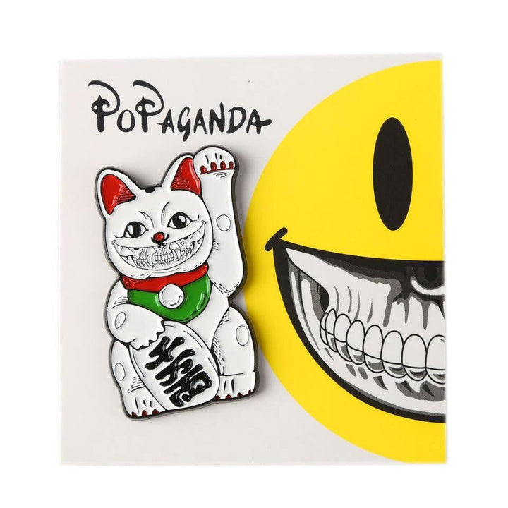 Lucky Cat Grin Pin