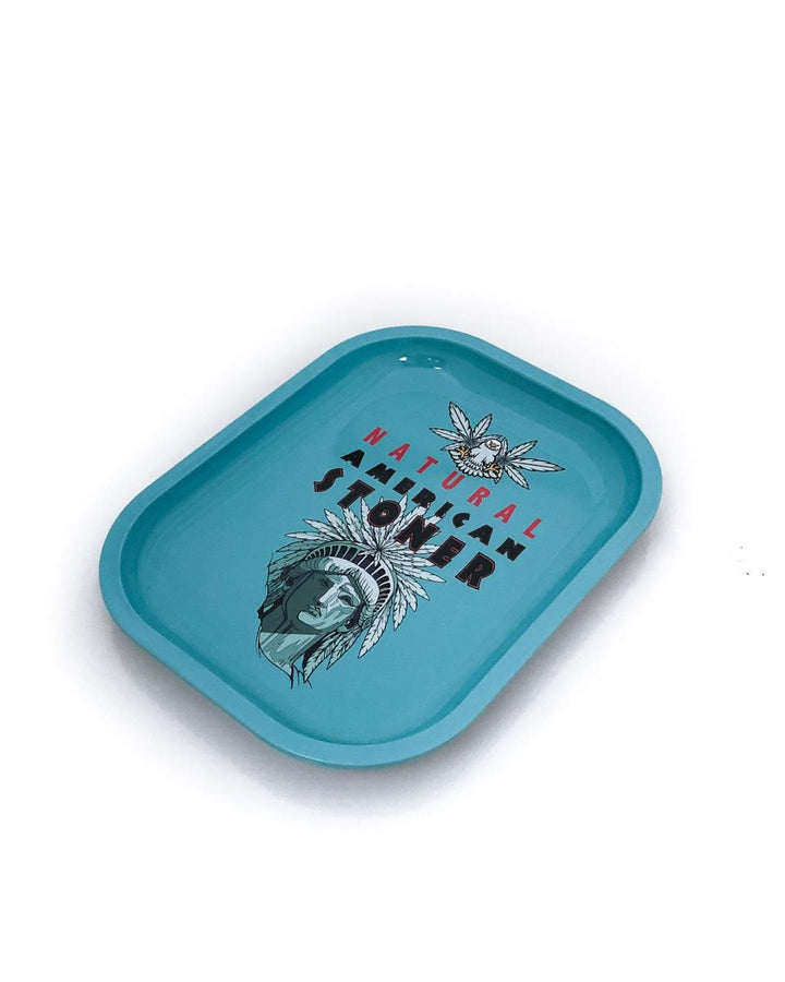 Tin Metal Tray - Natural American Stoner