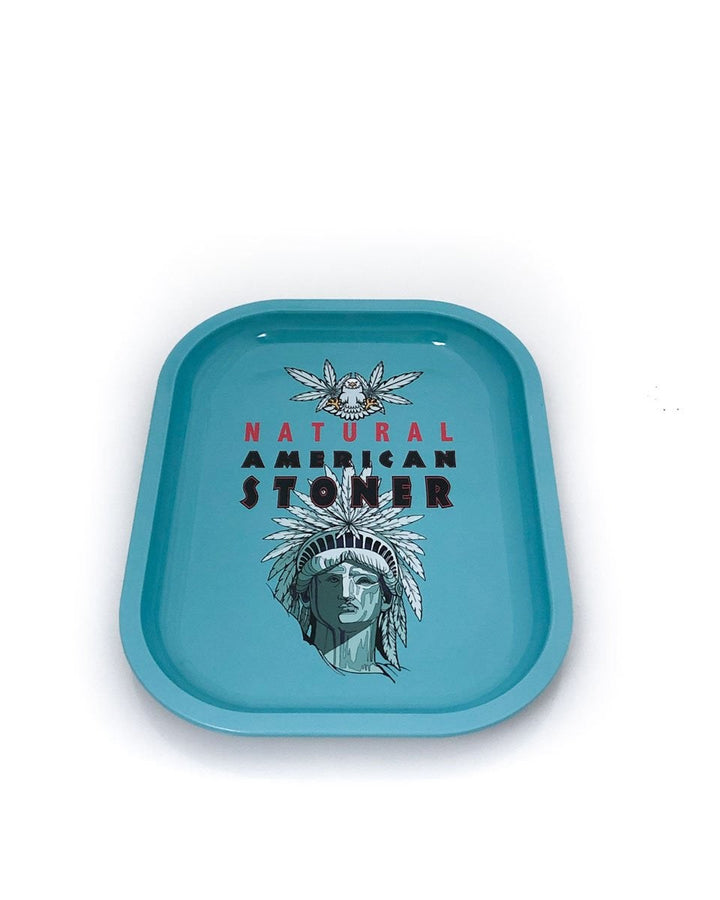 Tin Metal Tray - Natural American Stoner